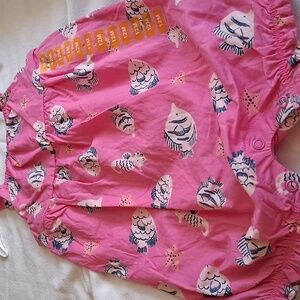 Carter's Pink Fish Print Bubble Romper
